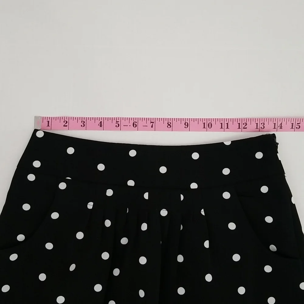 Worthington petite black polka dot skirt, size 4P - Picture 11 of 12
